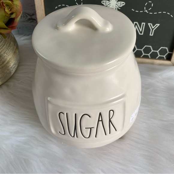 Rae Dunn Dimpled Pottery Decor SUGAR Canister - Picture 3 of 7